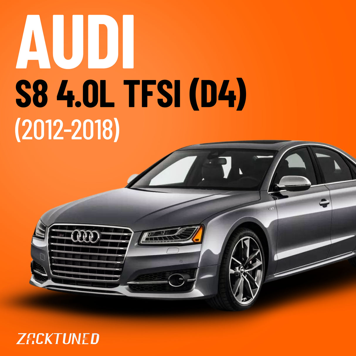 ECU Tuning for Audi S8 4.0L TFSI (D4) (2012-2018) – Optimize your Audi S8’s performance with ZackTuned’s expert ECU tuning services for enhanced power, throttle response, and efficiency.