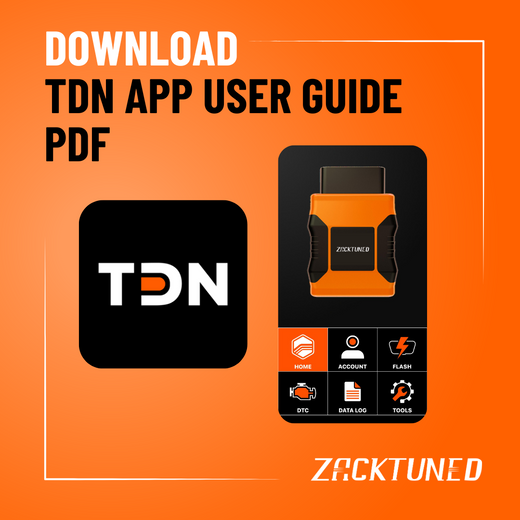 TDN App User Guide PDF - Comprehensive Instructions for Remote Tuning and Data Logging on ZackTuned TDN App