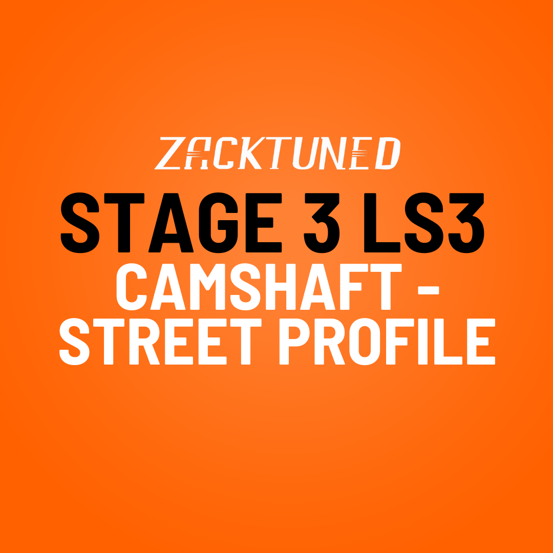 ZackTuned Stage 3 LS3 Camshaft with street profile for enhanced street performance and drivability in LS3 engines